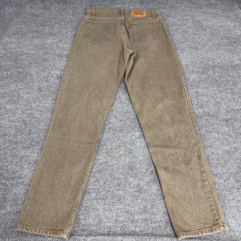 Vintage Levi's 550 Orange Tab Brown Denim Jeans Made in USA Relaxed 31x32 90s - Picture 4 of 14